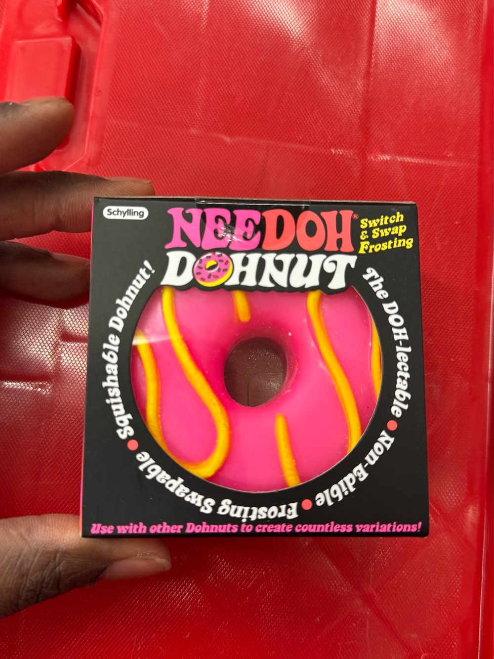 Needoh Dohnut Squishable Toy - Pink with Yellow Frosting